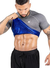 Kewlioo Men's Sauna Suit Shirt - Heat Trapping Sweat Compression Vest, Shapewear Top, Gym Exercise Versatile Shaper Jacket