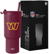 Simple Modern Officially Licensed NFL Washington Commanders 30oz Tumbler with Flip Lid and Straws | Insulated Cup Stainless Steel | Gifts for Men Women | Trek Collection | Washington Commanders