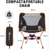 MOON LENCE Portable Camping Chair Backpacking Chair - The 4th Generation Ultralight Folding Chair - Compact, Lightweight Foldable Chairs for Hiking Mountaineering, Beach