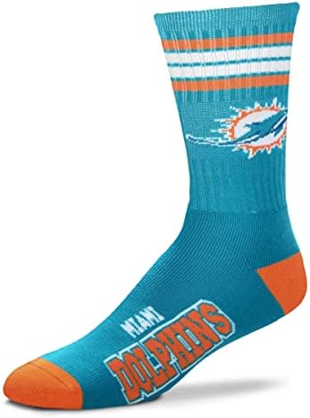 For Bare Feet Youth NFL 4-Stripe Deuce Quarter-Length Socks