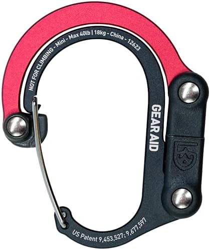GEAR AID HEROCLIP Carabiner Gear Clip and Hook (Mini) for Travel