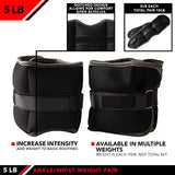 JFIT Adjustable Ankle Weights - Ankle Weight Pair 10 Weight and Bundle Options - 0.5 to 10 lbs Each, Set of 2, Adjustable Straps – Comfortable, Breathable, Moisture Absorbent Weight Straps for Men and Women