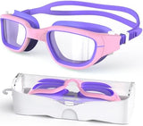 Kids Swim Goggles,Swimming Goggles for Kids 6-14, Anti-Fog UV Protection Pool Glasses for Boys Girls