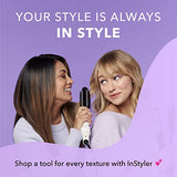 Instyler Freestyle Ceramic Styling Wand | Salon Quality at Home | Ionic Tip Barrel | Dual Voltage Tool | Ceramic Heated Bristles | Frizz Reducing Brush