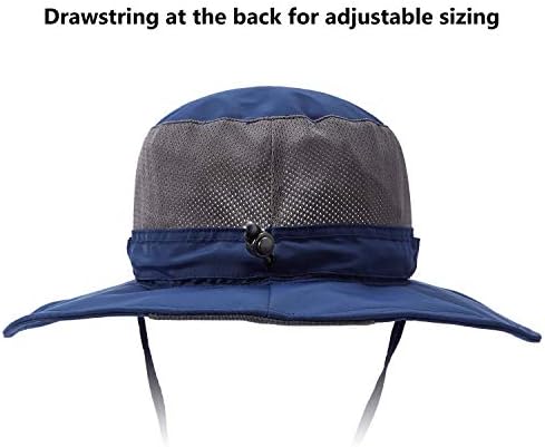BASSDASH UPF 50+ Sun Fishing Hat Water Resistant with Detachable Neck Flap