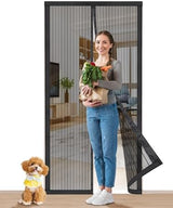 Smartor Magnetic Screen Door Magnetic Closure Fits 36"x80" Doors |Polyester - Retractable Screen Door Mesh| Self Sealing|Hands Free |Keeps Bugs Out|Pet and Kid Friendly-39 Inch x 82 Inch