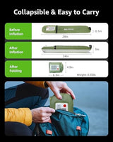 Solar Camping Lights Rechargeable, 3 Lighting Modes, IP66 Waterproof Inflatable Lamp for Hiking, Backpacking, Survival, Collapsible Tent Lights for Camping, Portable Lanterns for Power Outage