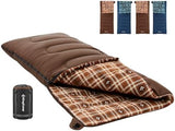 KingCamp Sleeping Bag for Adults, Cold Weather & Warm XL Big and Tall Flannel Sleeping Bags with Compression Sack Portable Waterproof Essentials Gear Accessories for Outdoor Camping
