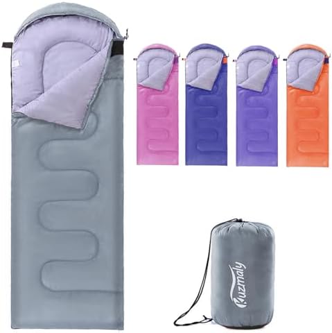 Camping Sleeping Bag 3 Seasons Lightweight &Waterproof with Compression Sack Camping Sleeping Bag Indoor & Outdoor for Adults & Kids