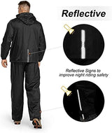 33,000ft Men's Rain Suit Packable Waterproof Lightweight Rain Gear for Golf Hiking Cycling 2 Pieces (Jackets and Pants)
