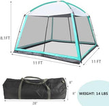 Screen House Room 11x11 Ft Mesh Net Tent Canopy Shelter Gazebo, Easy Setup & Waterproof & Sunshade, Suitable for Camping Trip, Backyard, Beach, Picnic