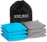 SPORT BEATS Cornhole Bags Set of 8 Regulation Weight & Size Corn Hole Bags Bean Bags for Cornhole Game Includes Carry Case