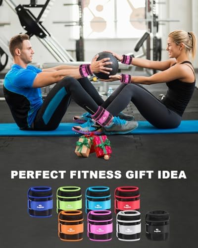 Fragraim Adjustable Ankle Weights 1-3/4/5/6/8/10/12/15/20 LBS Pair with Removable Weight for Jogging, Gymnastics, Aerobics, Physical Therapy