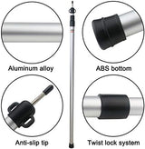 Sunnyglade 2 Pcs Adjustable Tarp Poles, Silver , Telescoping Aluminum Rods Portable Awning Poles for Camping,Backpacking,Hiking(Set of 2)