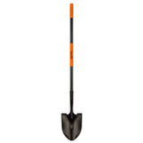 AgroPro Heavy Duty Shovel, 58 Inches, Black, High Carbon Steel, Fiberglass Handle, Modern Style