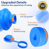 3 and 5 Gallon Water Jug Cap, Silicone Reusable Replacement Cap, Non Spill Bottle Caps for 55mm Bottle Water Dispenser Caps - Pack of 10