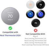 Petrichor Nest Thermostat Wall Plate - Compatible With Google Nest 2020 - Trim Kit, Cover Accessory for Easy Installation (2 Pack White)