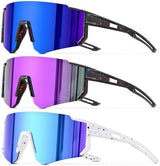 3PACK Kids Sunglasses Polarized Youth Baseball Sunglasses Boys Girls Softball Cycling UV400 Protection Goggles