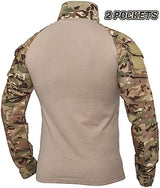 XKTTAC Combat Tactical Shirt for Men with 2-4 Pockets Airsoft-Military-Paintball-Camping Gear Army Security Clothes