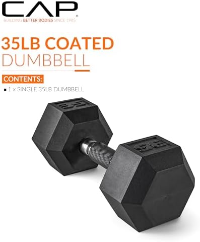 CAP Barbell Coated Hex Dumbbell Weight | Multiple Options