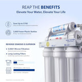 APEC Water Systems ROES-50 Essence Series Top Tier 5-Stage WQA Certified Ultra Safe Reverse Osmosis Drinking Water Filter System with Extra High Capacity Pre-Filter Set Stage 1-3