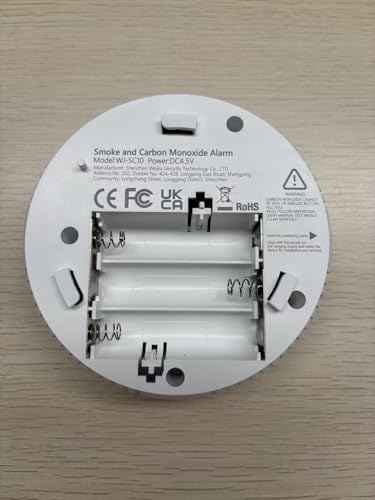 GQIRIL Smoke and Carbon Monoxide Detector - 2-in-1 Fire CO Smoke Alarm Detector Combo Battery Powered, Portable Dual Sensor Warning Light with Digital Display for Cars Kitchen Home Garage (No Battery)