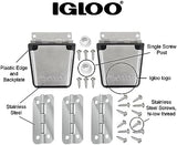 Igloo Cooler Heavy-Duty Stainless Steel Parts Kit - 2 Latches, 3 Hinges, Latch Posts & Screws - Marine-Grade, Corrosion-Resistant Parts