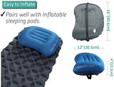 TREKOLOGY Ultralight Inflatable Camping Travel Pillow - ALUFT 2.0 Compressible, Compact, Comfortable, Ergonomic Inflating Pillows for Neck & Lumbar Support While Camp, Hiking, Backpacking