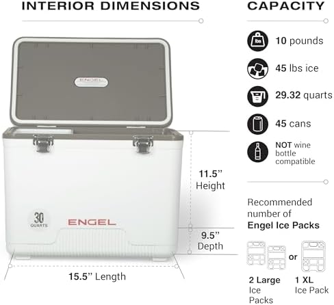 Engel UC30 30qt Leak-Proof, Air Tight, Drybox Cooler and Hard Shell Lunchbox
