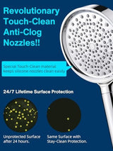 Cobbe Filtered Shower Head with Handheld - Filters Over 99% Of Chlorine - 2.0 Carbon Shower Head Filter System - Water Softener Filters Beads for Hard Water - Reduces Dry Itchy Skin, Chrome