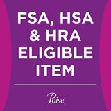 Poise Incontinence Pads & Postpartum Incontinence Pads, 3 Drop Light Absorbency, Regular Length, 120 Count (4 Packs of 30), Packaging May Vary