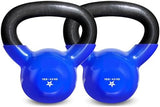 Yes4All 5-65lbs Kettlebells Vinyl Coated Cast Iron for Dumbbell Weights Exercises, Gym, Fitness, Full Body Workout Equipment Push up, Grip and Strength Training