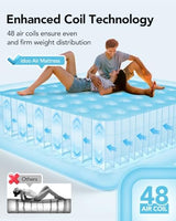 iDOO King Air Mattress with Built in Pump, 18" Raised Comfort Blow up Mattress, Upgraded Four Chamber Air Bed, Inflatable Mattress for Guests & Home, colchones inflables, AirBed, 750lbs Max