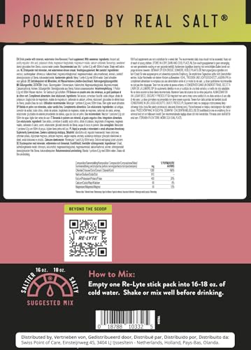 REDMOND Re-Lyte Hydration Electrolyte Powder Mix, Watermelon Lime (30 Stick Packs)