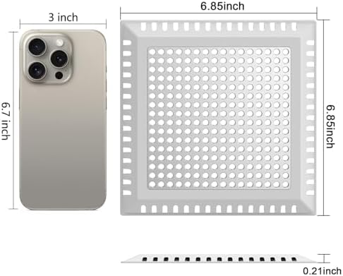 Shower Drain Hair Catcher/Drain Strainer/Shower Drain Cover for Bathroom Floor Drain, Stainless Steel and Silicone (Patented Product)