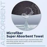 2 Pack Lightweight Thin Beach Towel Oversized 71"x32" Big Extra Large Microfiber Sand Free Towels for Adult Quick Dry Travel Camping Beach Accessories Vacation Essential Gift Purple Black Mandala