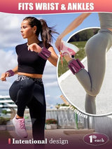 Wrist Ankle Weights Set of 2(1 lb/2 lbs Each) Adjustable Weights Training Intensity for Strength Training Walking Running Yoga Pilates Jogging for Women Men