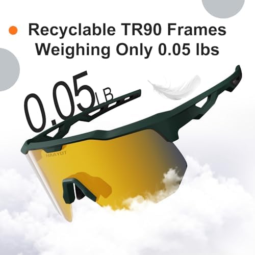 HAAYOT Polarized Sports Sunglasses for Men Women Youth Baseball Cycling Running Softball Biking Glasses 5 Lenses