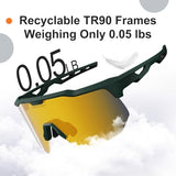 HAAYOT Polarized Sports Sunglasses for Men Women Youth Baseball Cycling Running Softball Biking Glasses 5 Lenses