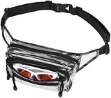 Clear Bag Stadium Approved Large Clear Fanny Pack for Women for Work,Multi-purpose Waist Bag for Travel & Sporting Event