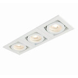 Xeno Matt White Triple Adjustable Tilt GU10 LED Mains Voltage Recessed Indoor Boxed Downlight