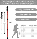 Aihoye Collapsible Trekking Poles - 2 Pack, Lightweight, Anti-Shock Walking Sticks - Adjustable for Men and Women