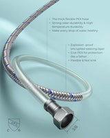 FORIOUS Brushed Nickel Bathroom Faucet for Sink 3 Hole 2 Handle, Stainless Steel Square 8" Widespread Bathroom Vanity Faucets Brushed Nickel 3 Hole with Metal Pop Up Drain, CUPC Water Hoses