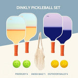 Pickleball Paddles Set of 2/4- USAPA Approved Graphite/Fiberglass Pickleball Racket, 2 Pickleball Rackets, 4 Balls and 1 Portable Carry Bag, Aesthetic Pickle Ball Set for Men Women Beginners