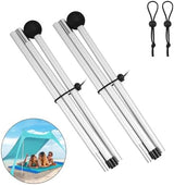 2 Packs Replacement Beach Tent Poles,Aluminum Canopy Foldable Poles