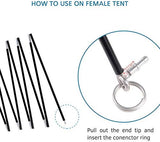 Aluminum Tent Poles Replacement, Black Pre-Assembled Tent Pole, 7001 T6 Heated Camping Tent Rod
