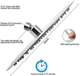 NearMoon Rain Shower Head, Ultra-Thin Design-Pressure Boosting, Awesome Some Experience, High Flow Stainless Steel Rainfall Head (12 Inch, Chrome Finish)