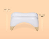 TUSHY Ottoman: Squatting Toilet Stool | Squatting Position Helps Improve Bowel Health, Reduce Strain & Relieve Constipation | 9" Tall, White