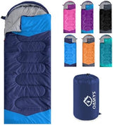 oaskys Camping Sleeping Bag - 3 Season Warm & Cool Weather - Summer Spring Fall Lightweight Waterproof for Adults Kids - Camping Gear Equipment, Traveling, and Outdoors