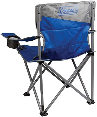 Coleman Big-N-Tall Quad Chair with Cup Holder & Side Pocket, Water-Resistant Oversized Camping Chair Supports up to 600lbs, Great for Tailgating, Camping & Outdoor Use, Carry Bag Included